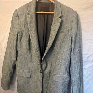 Banana Republic Gray Blazer with Notched Lapels and Tailored Cut